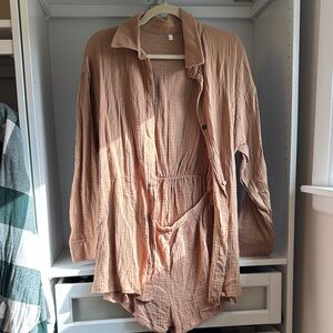 Amazon Women's Tan Jumpsuit Set